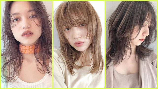 セミロング パーマ 前髪ありの髪型 大人女子に最適な自分で出来るヘアアレンジも Antenna アンテナ