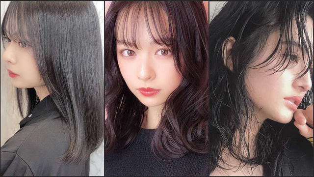 黒髪セミロングのまとめ ストレート 前髪なし 丸顔 面長カバー ヘアアレンジも 黒髪で作る可愛いセミロングスタイル集 Antenna アンテナ