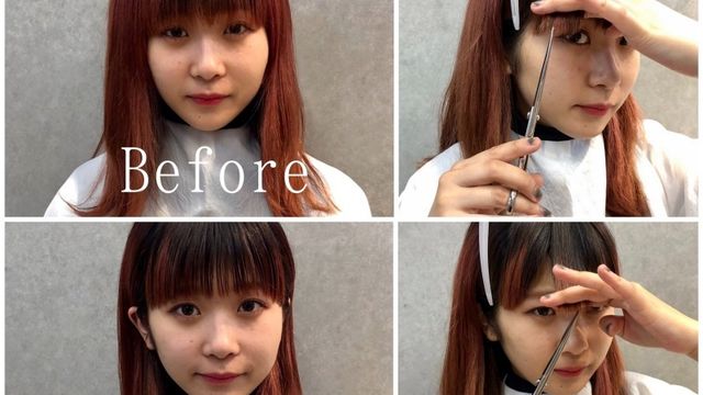 長め前髪の切り方 斜め前髪のセルフカット方法 Antenna アンテナ