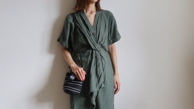 今季zaraのお気に入り 淡いレモンイエローのリネンワンピ Antenna アンテナ