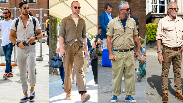 ベージュシャツ コーデ メンズ 特集 定番カラーとは一風変わったこなれ感漂う着こなし アイテムを紹介 Antenna アンテナ