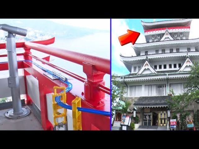 車載カメラ プラレールを熱海城の天守閣で走らせてみたら絶景だった Plarail In Atami Castle Camera Car Pov Antenna アンテナ