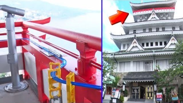 車載カメラ プラレールを熱海城の天守閣で走らせてみたら絶景だった Plarail In Atami Castle Camera Car Pov Antenna アンテナ