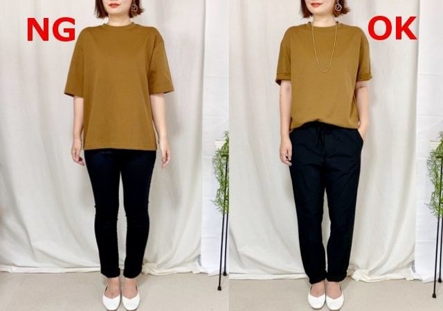 トレンドオーバーサイズtでぽっちゃり見え ユニクロユーの メンズt で華奢見え正解コーデ Antenna アンテナ