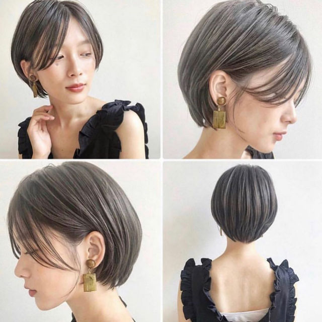 ショートボブの黒髪おすすめスタイル 顔型別に似合わせヘアご紹介 Antenna アンテナ