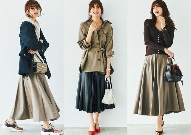 冬まで着回せる秋トレンド服特集 甘めも辛めも印象変幻自在なレザースカートコーデ6選 Antenna アンテナ