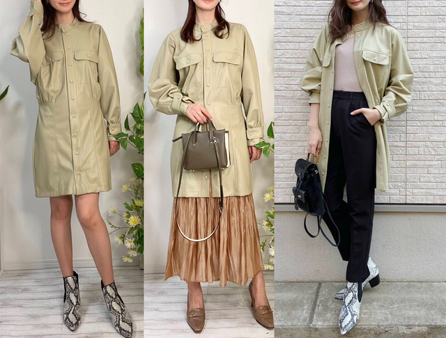 Zara新作 レザー風ワンピースが着まわし力抜群で超優秀 ジャケットとして着るのもおすすめ Antenna アンテナ