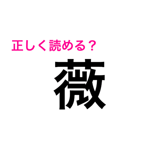 食べても美味しい 薇 の正しい読み方は 読めたらスゴい漢字 Antenna アンテナ