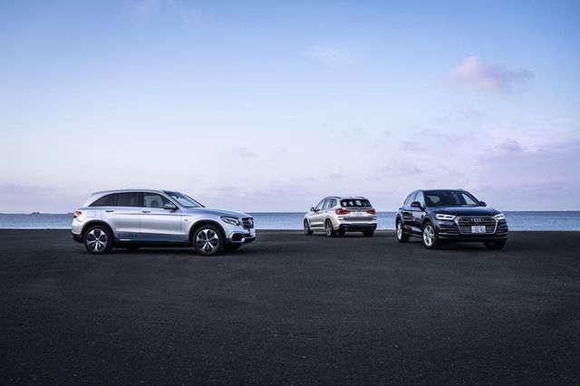 比較試乗 メルセデス ベンツ Glc F Cell Bmw X3 Xドライブ30e アウディ Q5 40 Tdi ミドルsuvに見る パワーソースの未来と取捨選択 何を手に入れ 何を手放すのか Antenna アンテナ