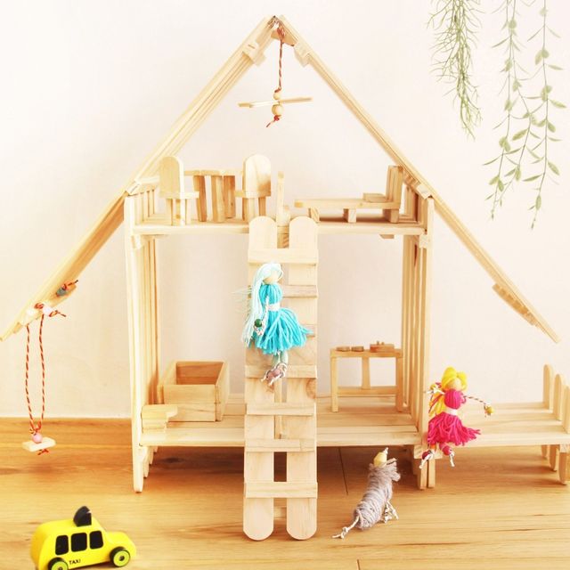 100均すのこ3way手作りドールハウス 飾り棚にも Antenna アンテナ
