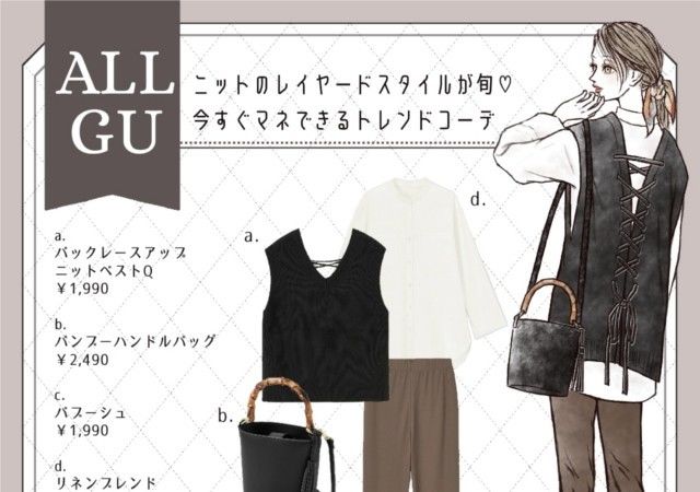 完売前に絶対ゲットして バックリボンで後ろ姿も抜かりなく可愛い Gu ニットベスト Antenna アンテナ