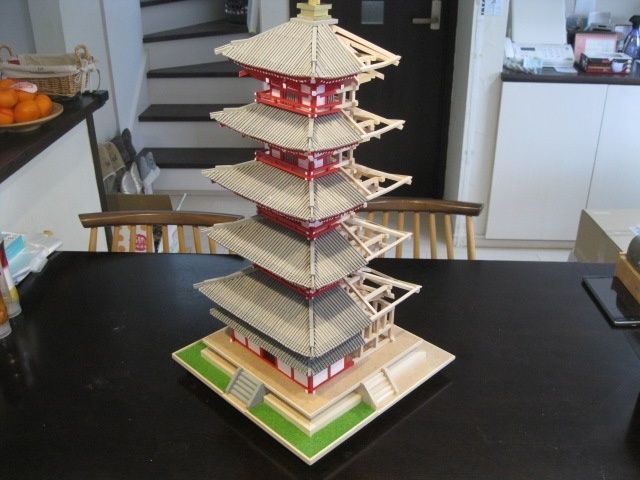 五重塔 爪楊枝アート