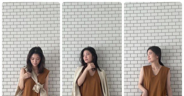 ユニクロ Uniqlo マメ クロゴウチ Mame Kurogouchi カップ付きワンピ 2990を低身長エディターが着回し 身長150cmエディターchiakiの30代おしゃれtips Antenna アンテナ