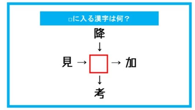 クイズ 漢字1文字 何が入る 意外に解けないイラストクイズ Antenna アンテナ