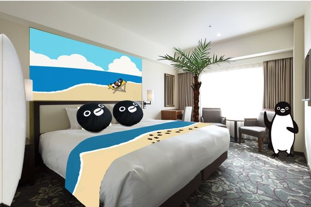 Suicaのペンギン「ビーチ＆リゾート」宿泊ルームがホテル