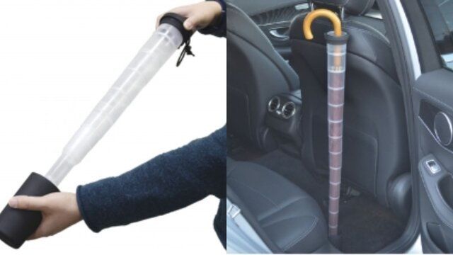 カー用品 シートや足元を濡らさない びちょ濡れ傘は のび る傘ホルダーにイン Antenna アンテナ