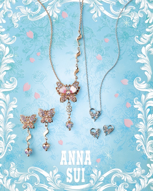 ANNA SUI 未使用 蝶ネックレス、ブレスレット、イヤリング 美しい mxmf