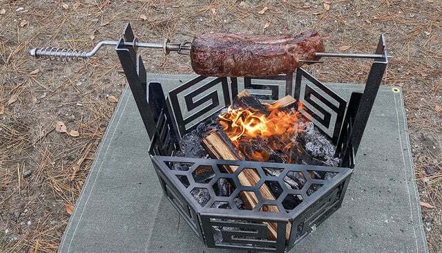 二次燃焼 焚き火台 オクタゴンブラック 焚火台 キャンプ アウトドア