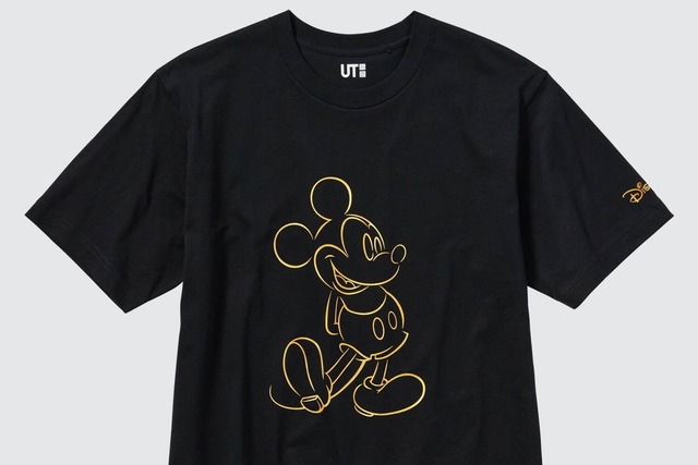 1000【UNIQLO×Disney】コラボTシャツUT(M)ミッキー刺繍-