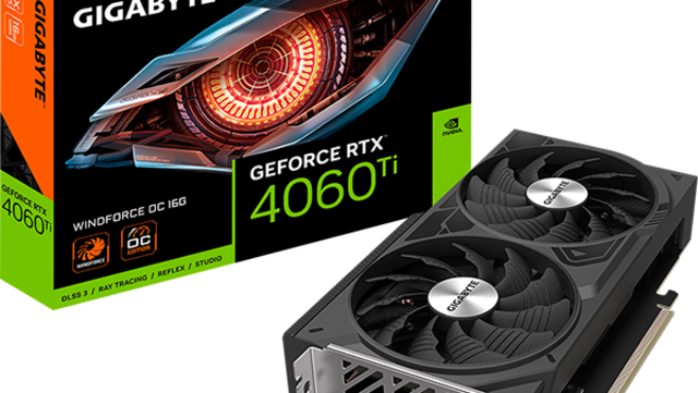 GIGABYTEから、GeForce RTX 4060 Ti 高冷却デュアルファン VRAM 8GB