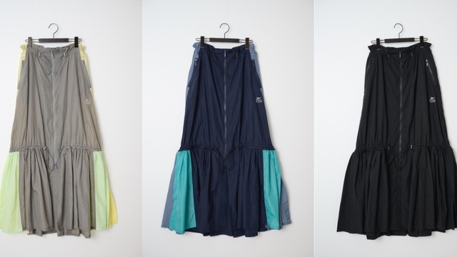 【美品】【限定コラボ】UjOH×Reebok Maxi SKT UJOH×Reebok初コラボ！狙いたいのはリラクシーなマキシ丈スカート
