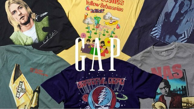 あのレジェンドのTシャツ、Gapで買えます。「Vintage Music Tees
