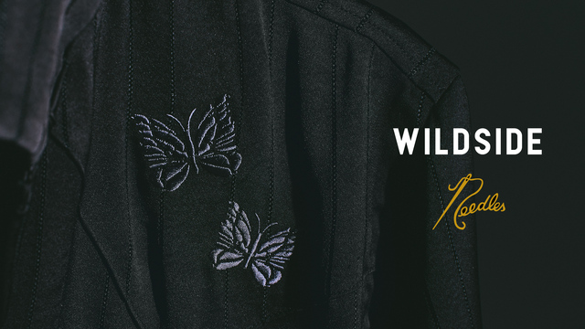 Needles 蝶刺繍 Mサイズ シャツ WILDSIDE YOHJI YAMAMOTO × NEEDLES Collaboration Collection