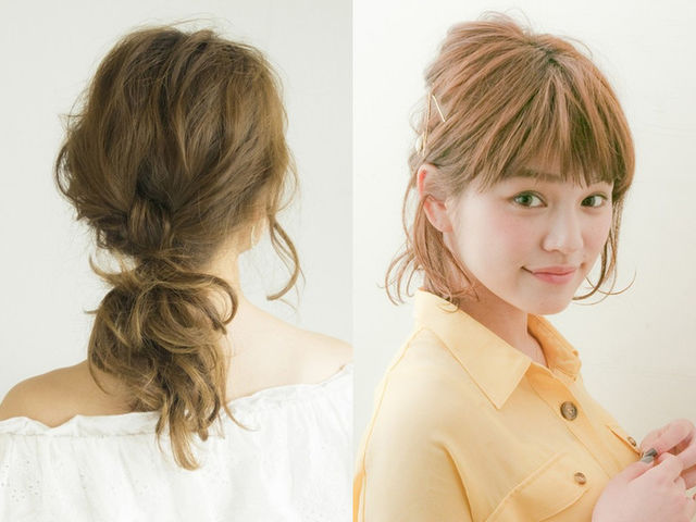 ヘアピン 編み込みなしで簡単 ゴムだけで出来るヘアアレンジ10選 Antenna アンテナ