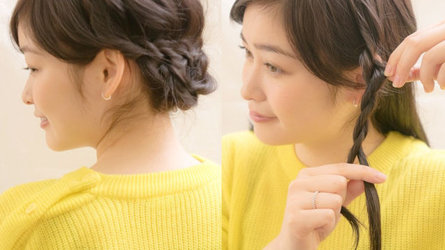 ロープ編みのやり方 サイドの毛束をねじるだけで簡単ヘアアレンジ Antenna アンテナ
