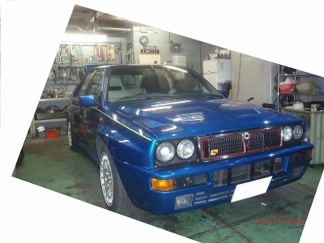 ランチア デルタ エボiiブルーラゴス リセット作業大詰め 外装ストライプ入り 新車の輝き Antenna アンテナ