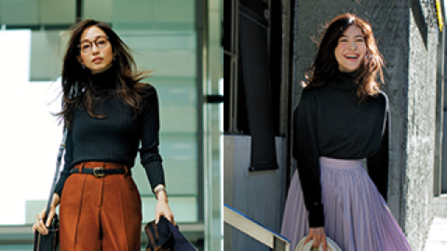 憧れの素敵先輩olに 甘めコーデも辛めコーデも 黒ニットol 最強説 Antenna アンテナ