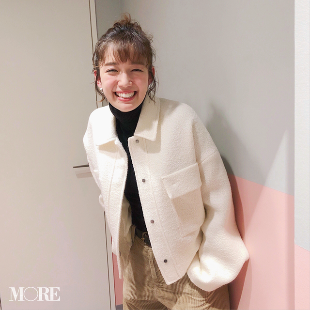 見た目も心も爽やかになれる 真っ白なアウター が佐藤栞里のお気に入り モデルのオフショット お気に入りのファッションアイテム編 Antenna アンテナ 見た目も心も爽やかになれる 真っ白なアウター が佐藤栞里のお気に入り モデルのオフショット お気に入りのファッションアイテム編 Antenna アンテナ