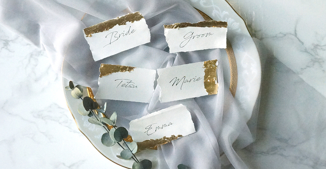 自分でできる箔押しで とびきりオシャレな海外風席札を手作りしよう Antenna アンテナ