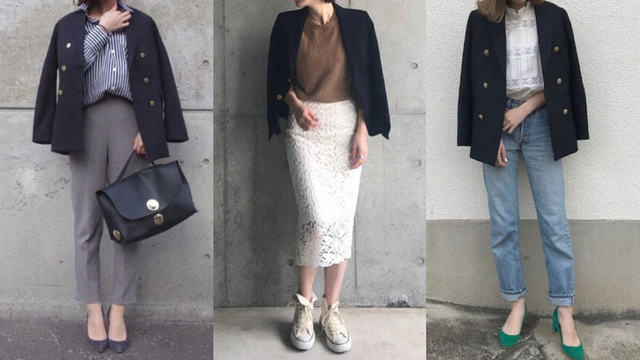 紺ブレ で着回し上手に レディースコーデ19選 Antenna アンテナ