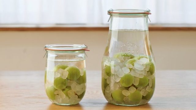 100均のマスキングテープを梅酒瓶のラベルに Vodka ホワイトリカー Antenna アンテナ