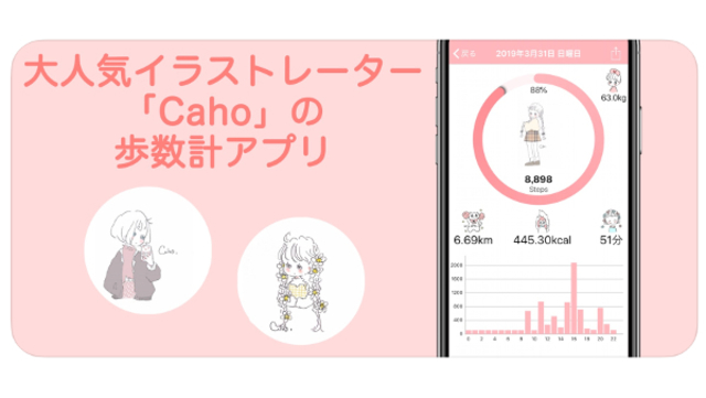 Snsで大人気のイラストに癒される Cahoのかわいいダイエットアプリ Antenna アンテナ