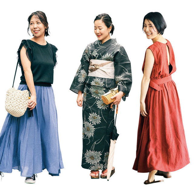 浴衣派orロングスカート派 アラフォーの花火大会ファッション 美女組ファッションsnap Antenna アンテナ