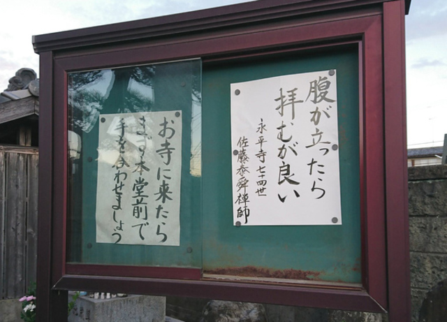 お寺の掲示板 51 腹が立ったら拝むが良い お寺の掲示板 の深 いお言葉 Antenna アンテナ