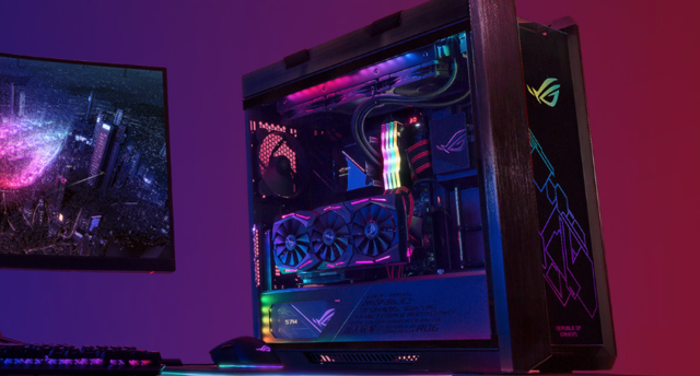 Aura Sync対応で見た目もカッコいいasusのミドルタワー型ゲーミングpcケース Rog Strix Helios Antenna アンテナ