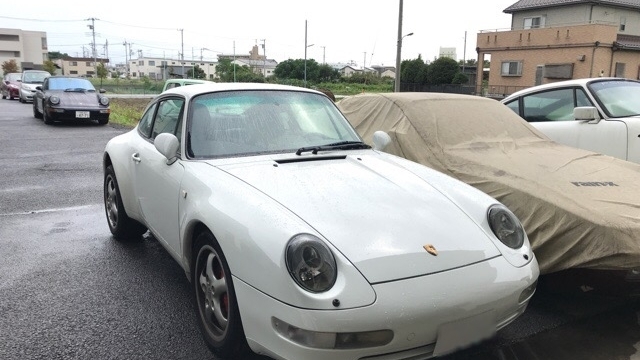 964型ポルシェ911カブリオレ ファクトリーターボルック 車検整備 タペット調整 チェーンケース タペットカバーからのオイル漏れ修理 Antenna アンテナ