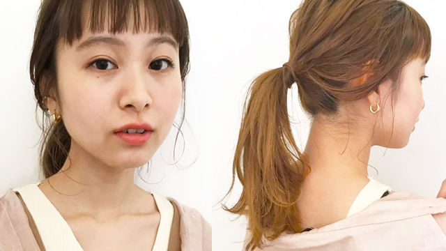 ゴムだけで簡単ドレスアップ ポンポンひとつ結び 髪のプロ直伝 お仕事ヘアアレンジ Antenna アンテナ