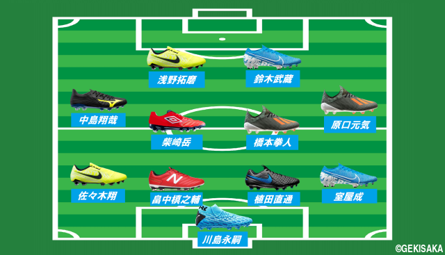 日本vsベネズエラ戦 日本代表スタメン11人の着用スパイクリスト Antenna アンテナ