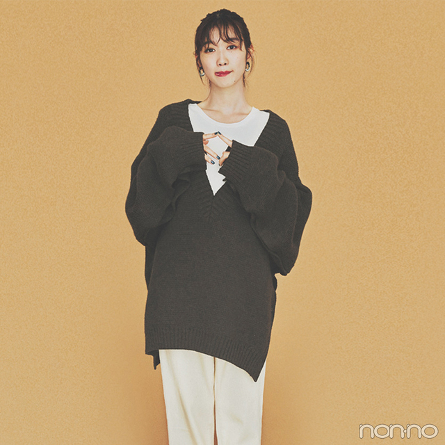 ビッグニットを無造作に着た ぶかっと感 が可愛すぎる 毎日コーデ Antenna アンテナ