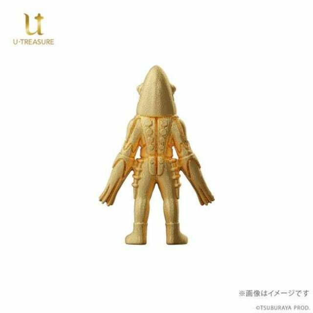 メトロ星人3体　高さ16.5 未使用品　アンティーク メトロン星人】純金ミニフィギュア。300体限定、シリアル