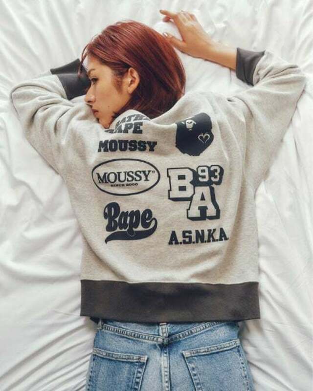 A BATHING APE MOUSSY BPMS CURVE ストレート XS MOUSSY A BATHING APE