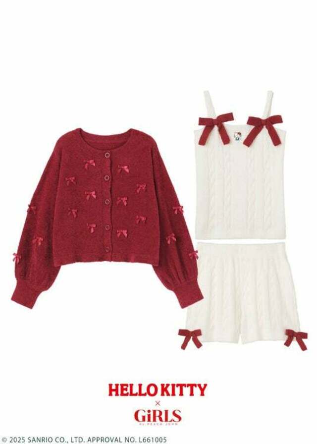 ハローキティライトホイップ3点セット♡ ⭐︎コラボ　ピーチジョン⭐︎モコモコもこも ハローキティライトホイップ3点セット♡ ⭐︎コラボ ピーチジョン